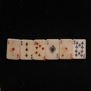 Playing Card Bone Bracelet- Red and Black